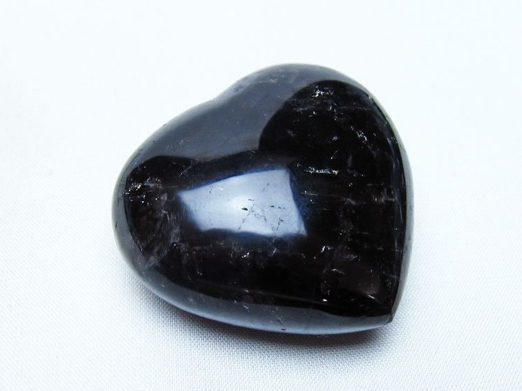 モリオン 置物 ハート 黒水晶 一点物 145-1986