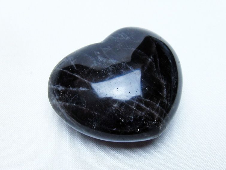 モリオン 置物 ハート 黒水晶 一点物 145-1987
