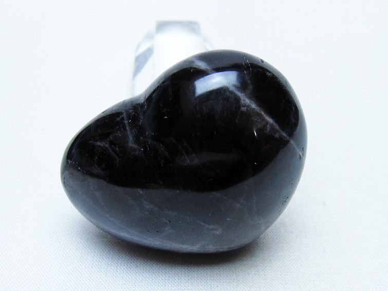 モリオン 置物 ハート 黒水晶 一点物 145-1987