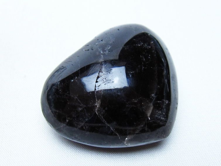 モリオン 置物 ハート 黒水晶 一点物 145-1989