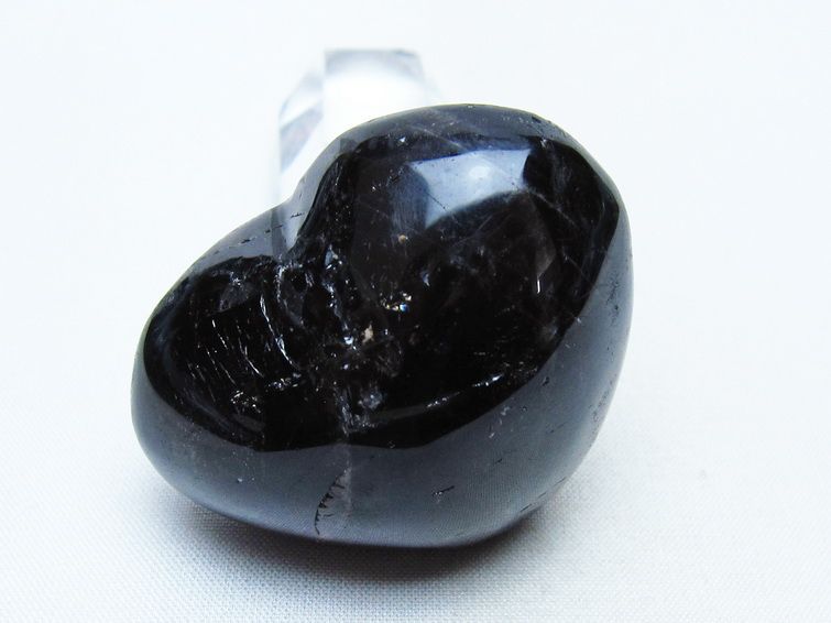 モリオン 置物 ハート 黒水晶 一点物 145-1989