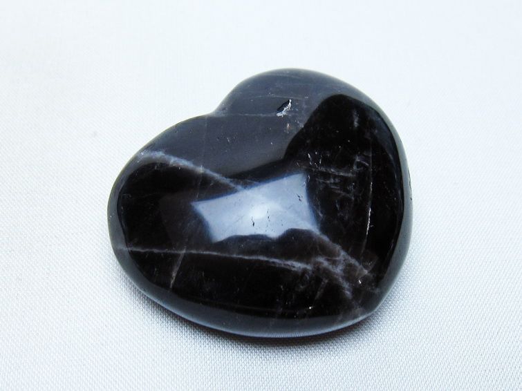 モリオン 置物 ハート 黒水晶 一点物 145-1990