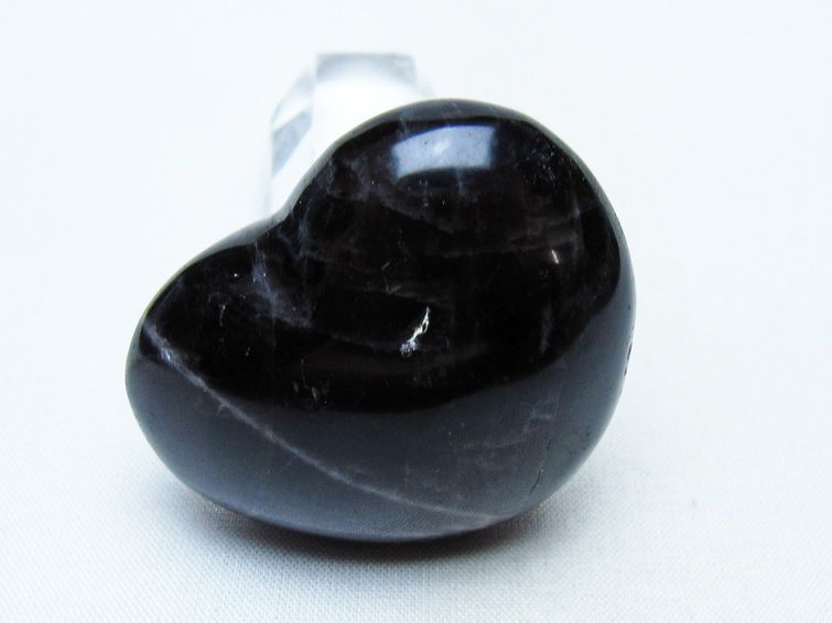 モリオン 置物 ハート 黒水晶 一点物 145-1990