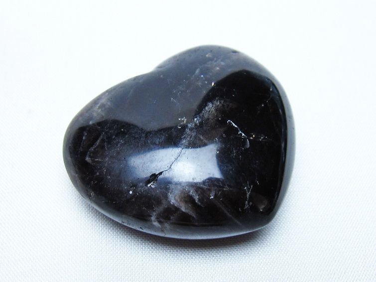 モリオン 置物 ハート 黒水晶 一点物 145-1991