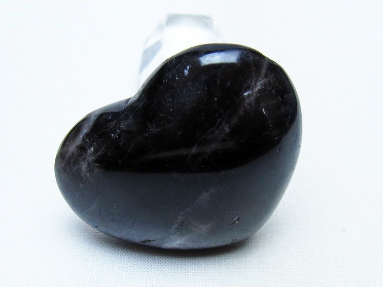 モリオン 置物 ハート 黒水晶 一点物 145-1991