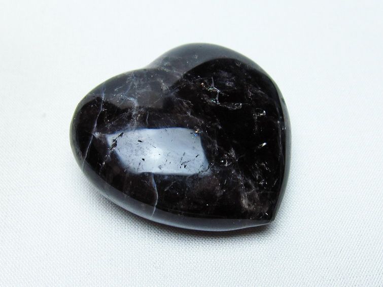 モリオン 置物 ハート 黒水晶 一点物 145-1993