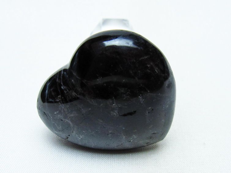 モリオン 置物 ハート 黒水晶 一点物 145-1993