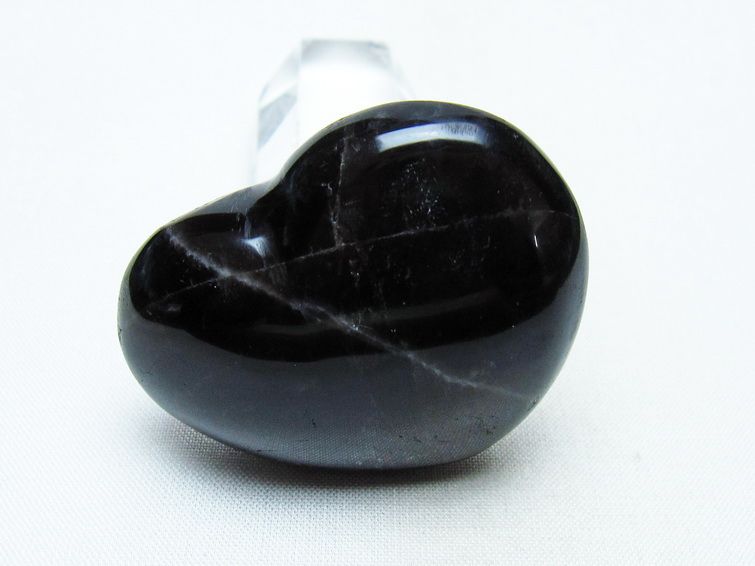 モリオン 置物 ハート 黒水晶 一点物 145-1995