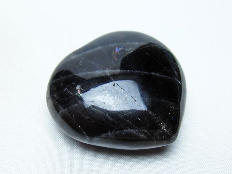 モリオン 置物 ハート 黒水晶 一点物 145-1996