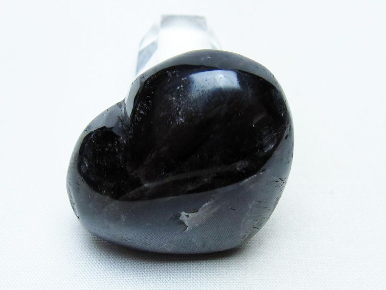 モリオン 置物 ハート 黒水晶 一点物 145-1997