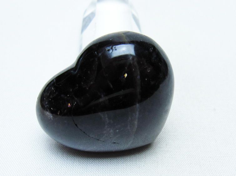 モリオン 置物 ハート 黒水晶 一点物 145-1998