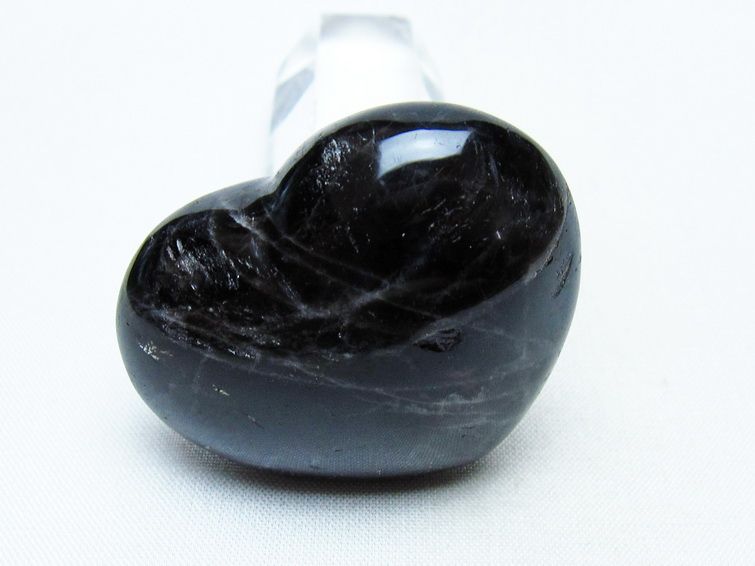 モリオン 置物 ハート 黒水晶 一点物 145-2000