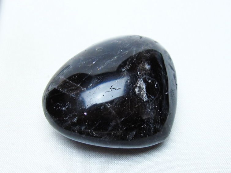 モリオン 置物 ハート 黒水晶 一点物 145-2001