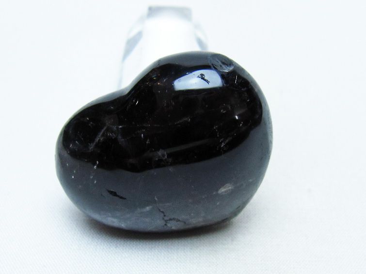 モリオン 置物 ハート 黒水晶 一点物 145-2002