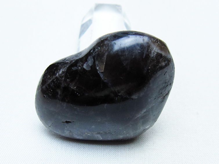 モリオン 置物 ハート 黒水晶 一点物 145-2004