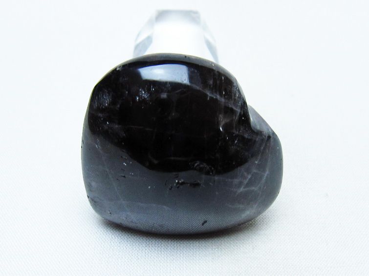 モリオン 置物 ハート 黒水晶 一点物 145-2005