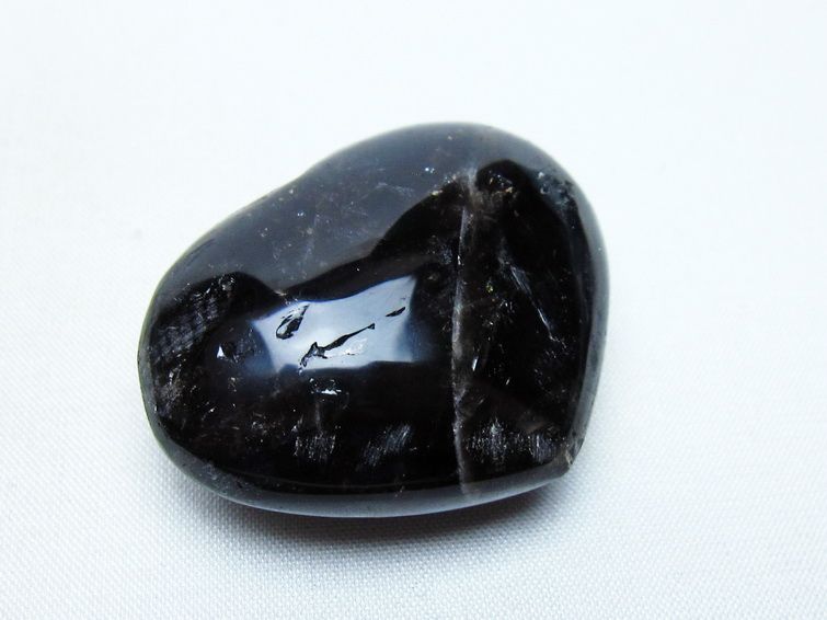 モリオン 置物 ハート 黒水晶 一点物 145-2006