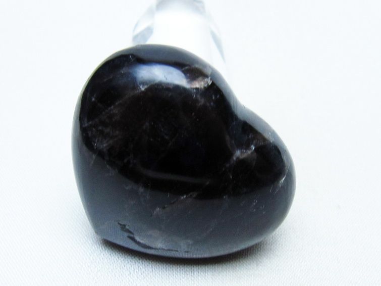 モリオン 置物 ハート 黒水晶 一点物 145-2007