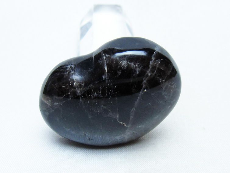 モリオン 置物 ハート 黒水晶 一点物 145-2008