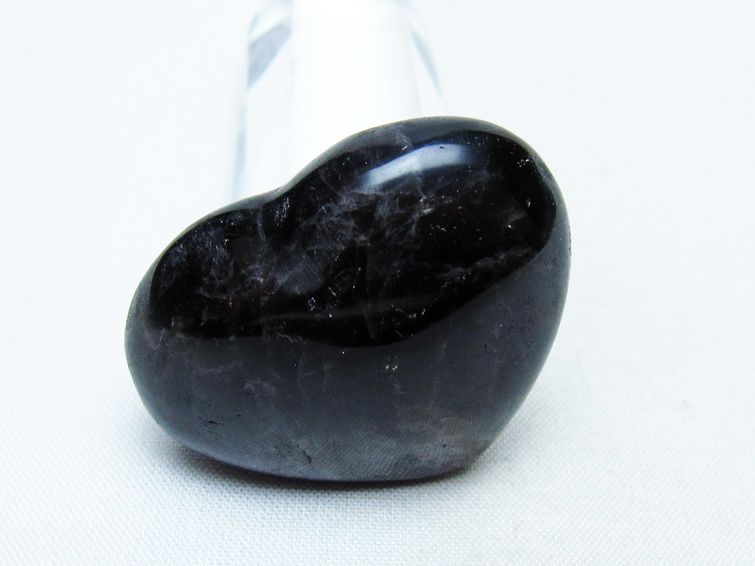 モリオン 置物 ハート 黒水晶 一点物 145-2009