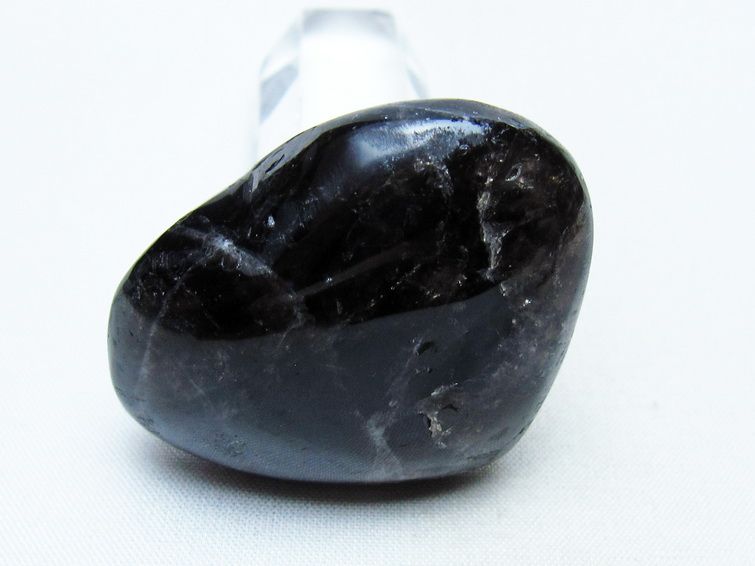 モリオン 置物 ハート 黒水晶 一点物 145-2010