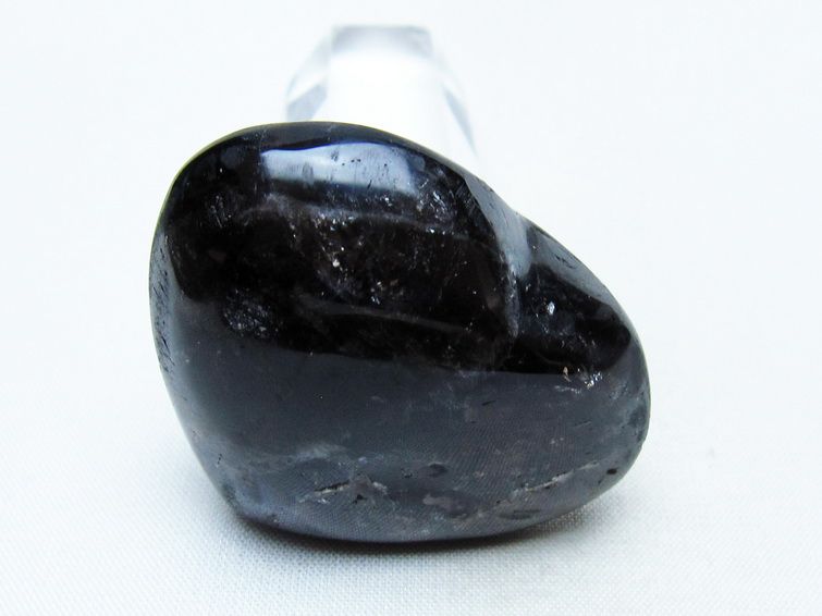 モリオン 置物 ハート 黒水晶 一点物 145-2010