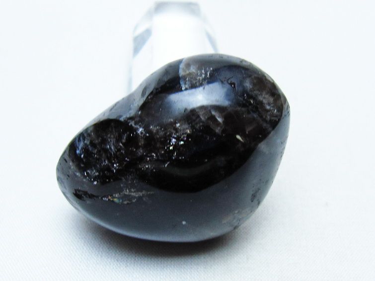 モリオン 置物 ハート 黒水晶 一点物 145-2011