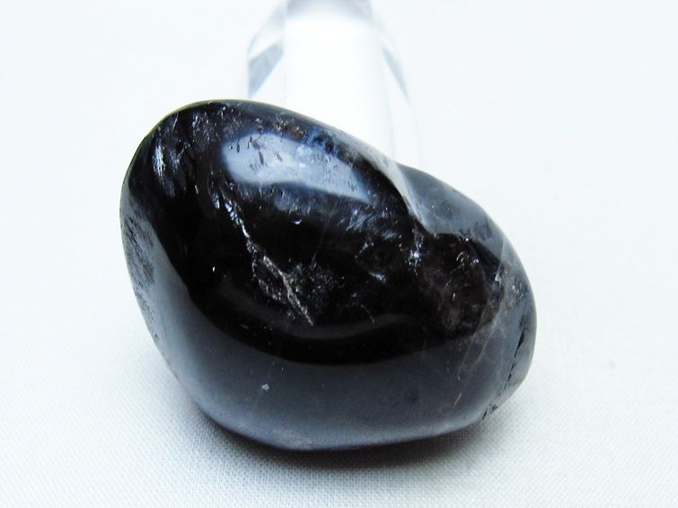 モリオン 置物 ハート 黒水晶 一点物 145-2011