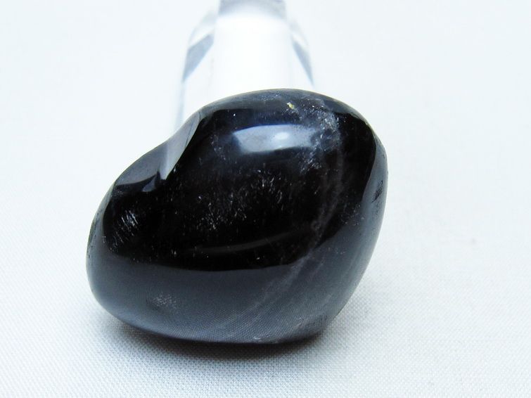 モリオン 置物 ハート 黒水晶 一点物 145-2012