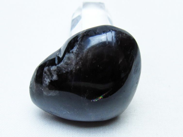 モリオン 置物 ハート 黒水晶 一点物 145-2013
