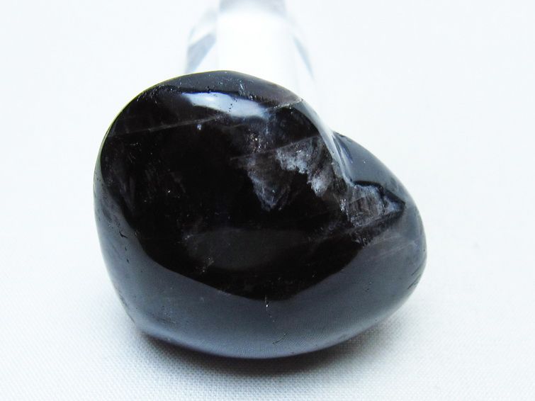 モリオン 置物 ハート 黒水晶 一点物 145-2013
