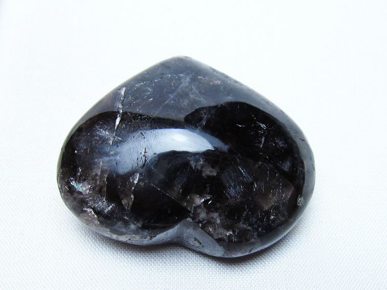 モリオン 置物 ハート 黒水晶 一点物 145-2018