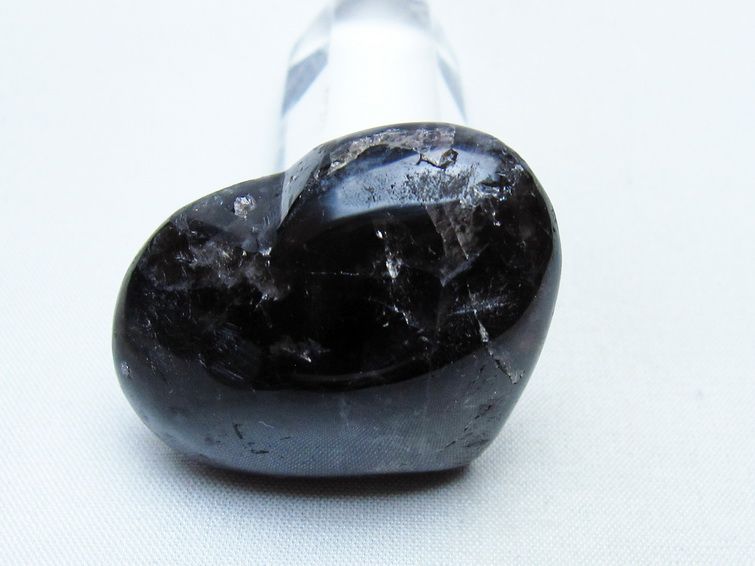 モリオン 置物 ハート 黒水晶 一点物 145-2018