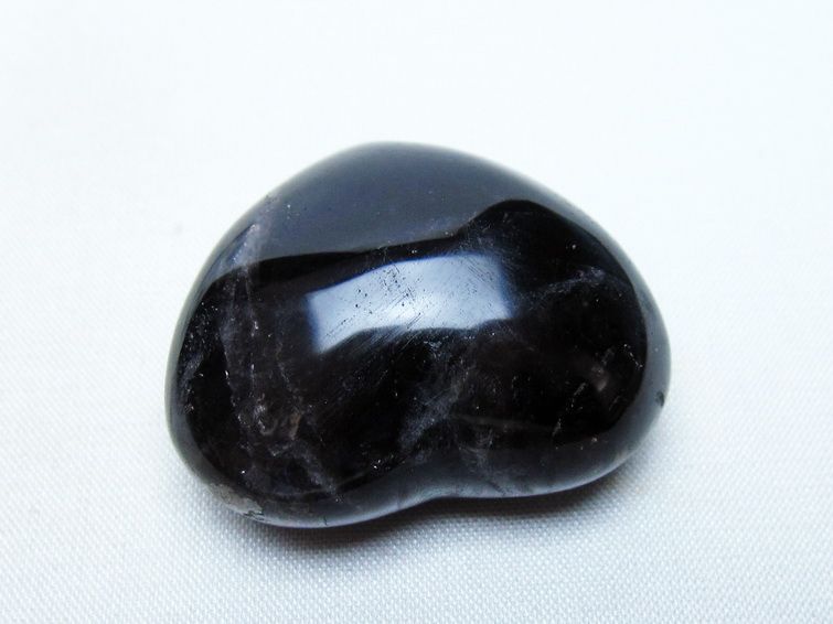 モリオン 置物 ハート 黒水晶 一点物 145-2019