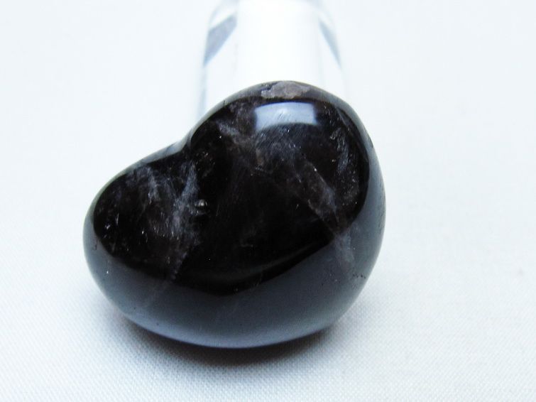 モリオン 置物 ハート 黒水晶 一点物 145-2019