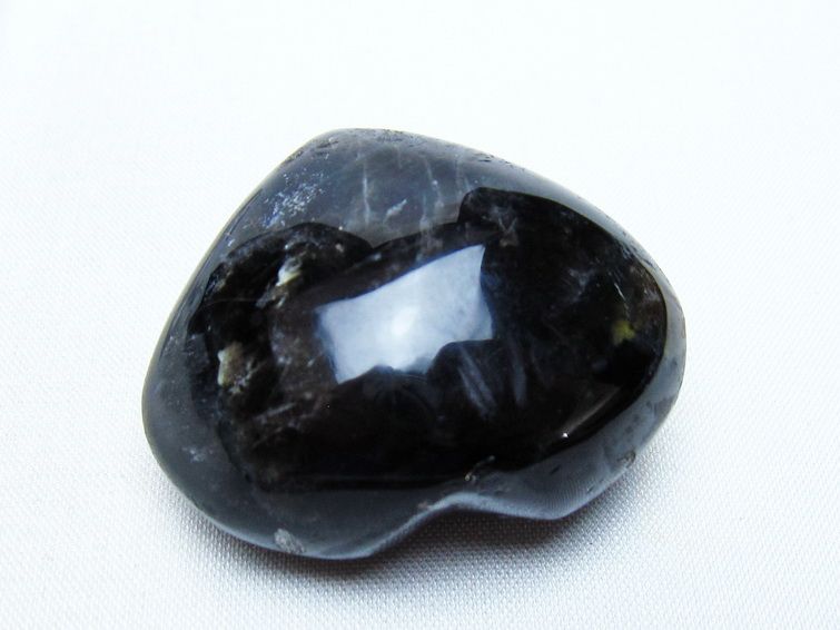 モリオン 置物 ハート 黒水晶 一点物 145-2020