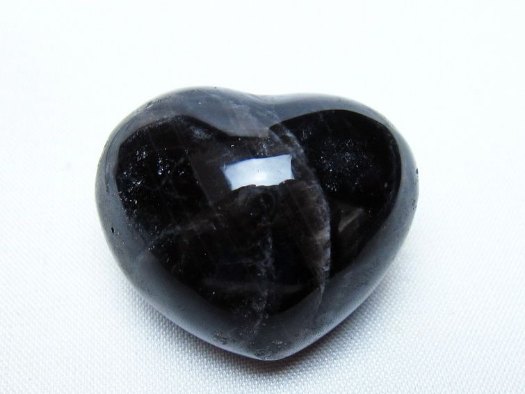モリオン 置物 ハート 黒水晶 一点物 145-2023