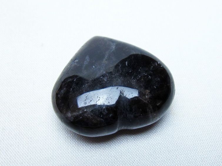 モリオン 置物 ハート 黒水晶 一点物 145-2024