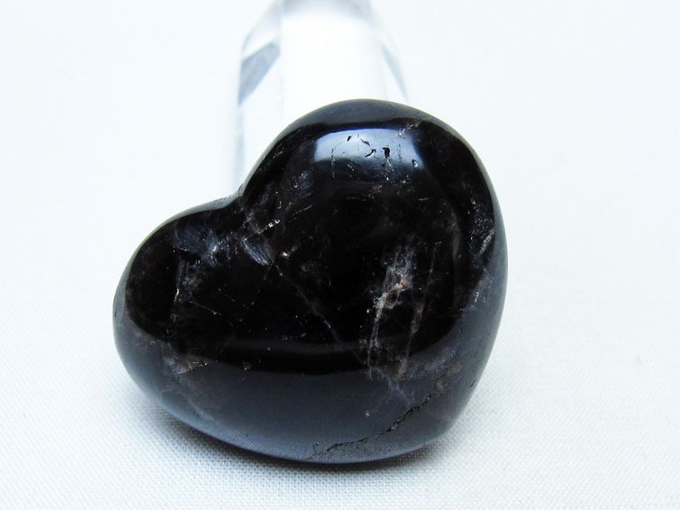 モリオン 置物 ハート 黒水晶 一点物 145-2025
