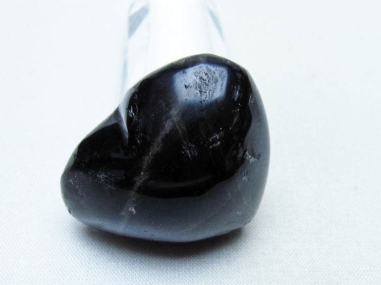 モリオン 置物 ハート 黒水晶 一点物 145-2026