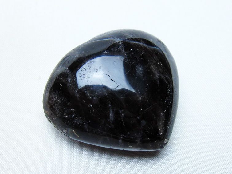 モリオン 置物 ハート 黒水晶 一点物 145-2029