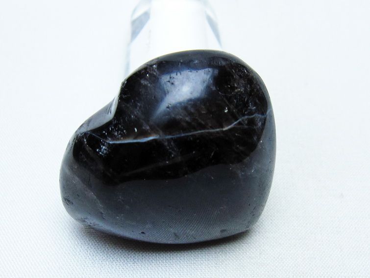 モリオン 置物 ハート 黒水晶 一点物 145-2029