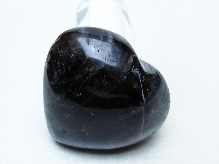 モリオン 置物 ハート 黒水晶 一点物 145-2029