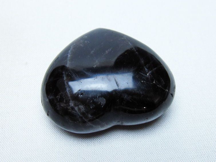 モリオン 置物 ハート 黒水晶 一点物 145-2030