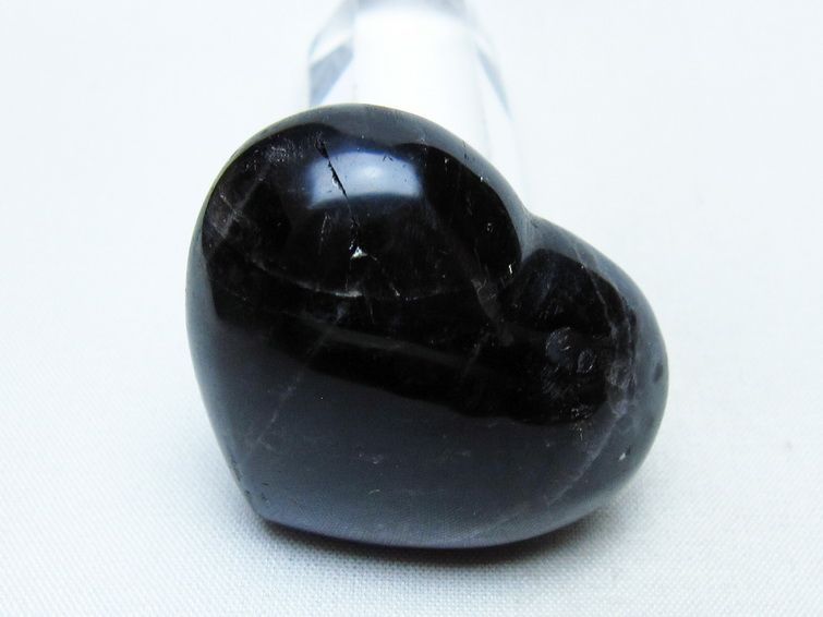 モリオン 置物 ハート 黒水晶 一点物 145-2030