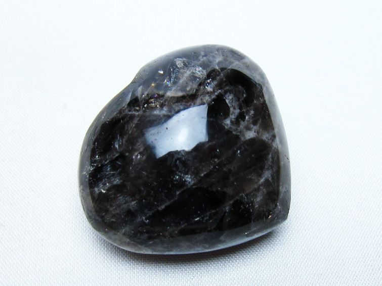 モリオン 置物 ハート 黒水晶 一点物 145-2032
