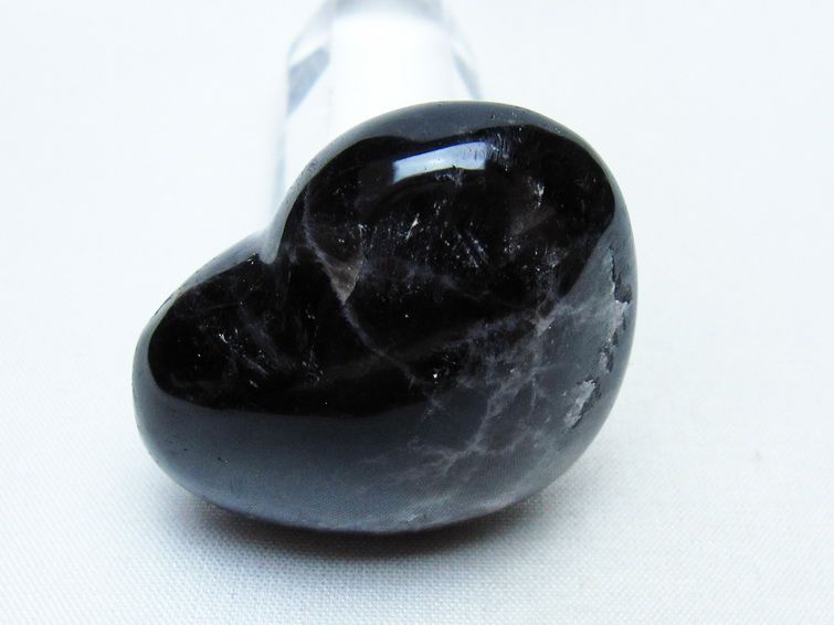 モリオン 置物 ハート 黒水晶 一点物 145-2033
