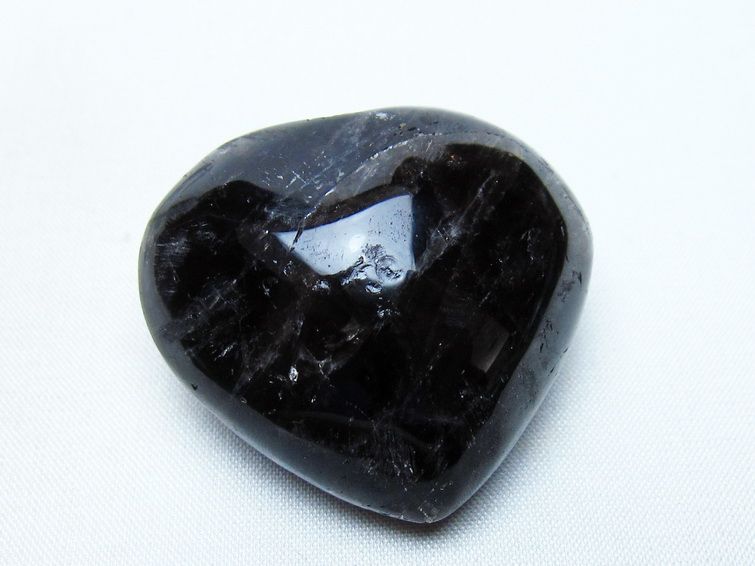 モリオン 置物 ハート 黒水晶 一点物 145-2034