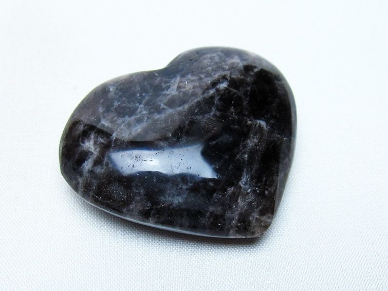 モリオン 置物 ハート 黒水晶 一点物 145-2036