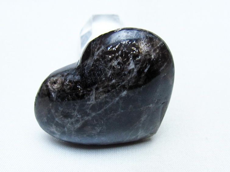 モリオン 置物 ハート 黒水晶 一点物 145-2036
